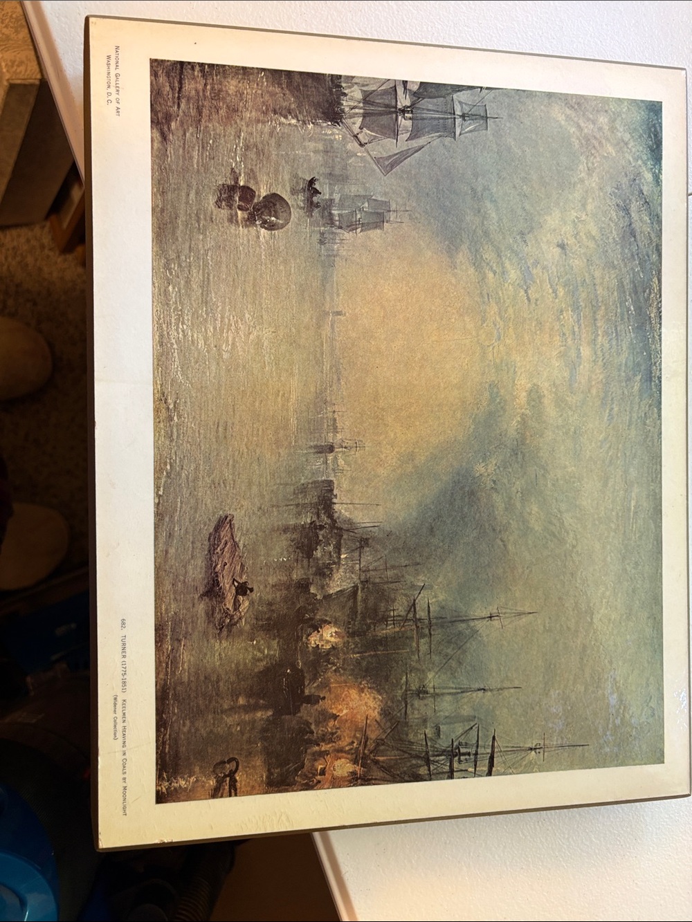 1935 oil painting Keelmen Heavy in Coals by Moonlight
